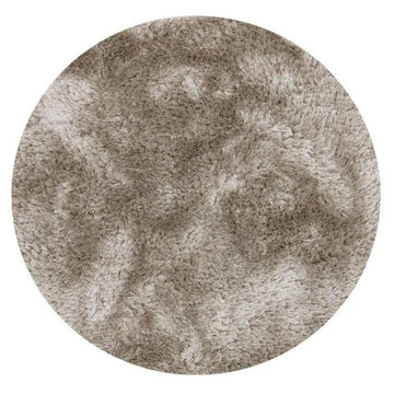 Plush Luxury Super Thick Heavyweight High-Density Hand-Woven Soft High-Pile Plain Polyester Tonal Textured Metallic Shimmer Shaggy Sand Round Rug-Asiatic Carpets-Rug Love - The Most Loved Rug Store